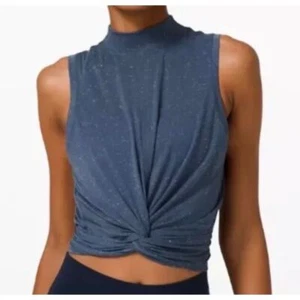 Camiseta sin mangas Lululemon Time to Restore cuello falso para mujer talla 6 azul entrenamiento yoga - Imagen 1 de 7