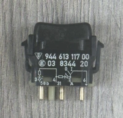 Interruptor de descongelación trasero Porsche 924 944 OEM 1977 1988 control de calefacción de tablero de fábrica Foto 1 de 4