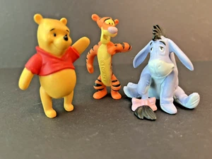 Disney's Winnie the Pooh, plastic figurines, 2" tall, Tigger, Eeyore, Pooh, RARE - Picture 1 of 8