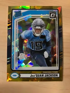2024 Panini Donruss Titans Jha'Quan Jackson Gold Cracked ICE /10 - Picture 1 of 2