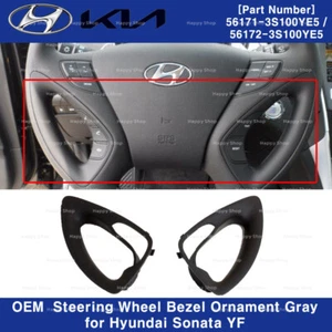 OEM Steering Wheel Bezel Ornament Gray LH+RH for Hyundai i45 Sonata YF 2011-2013 - Picture 1 of 3