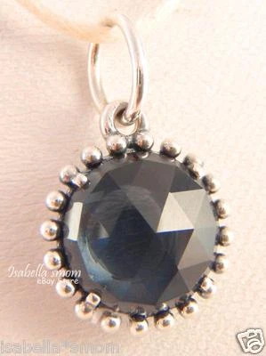 Blu Scuro Stella Autentico Pandora Argento Pietra Cristallo Ciondolo/Ciondolo - Immagine 1 di 2