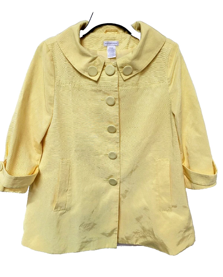 Worthington Amarillo Brillante Oversize Botón Ropa Exterior Chaqueta Mujer Grande De Colección  Foto 1 de 4