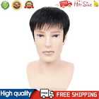 Short Synthetic Men Wigs Toupee Hairpieces Hair Replacement (Natural Style)
