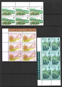 TRISTAN DA CUNHA, QEII, UNMOUNTED MINT BLOCKS, FLOWERS 3 VALUES - Picture 1 of 1