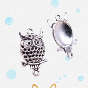 50 Pcs Tibetan Silver Owl Connectors 26x15MM Diy Jewelry Making L15833 - Picture 1 of 3