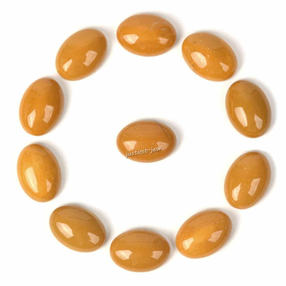 Wholesale 14mm Oval Cabochon CAB Flatback Semi-Precious Gemstone Save $ In Bulk - Image 1 of 1