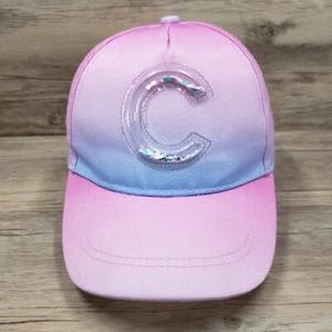 Love to be Cool Hat Cap Strap Back C Initial Congfetti Filled Pink Blue Girls - Picture 1 of 9