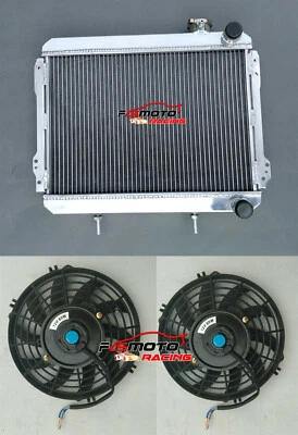 Radiador de aluminio de carreras PARA TOYOTA Corolla AE71 AE72 1979-1983 + VENTILADOR 79 80 81 Foto 1 de 4