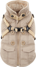 Puppia Wilkes Winter Dog Coat with Integrated Harness No Pull Cold Weather Warm