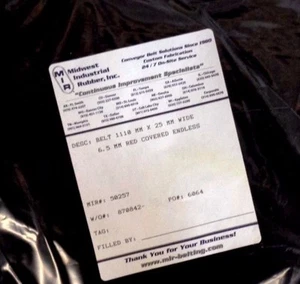 NEW IN FACTORY PACKAGE MIR MIDWEST INDUSTRIAL RUBBER P/N 50257 BELT - Picture 1 of 1