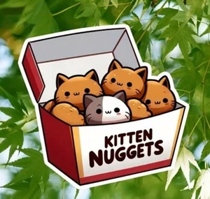 Kitten Nuggets Sticker - for Cars, Laptops, Water Bottles, Luggage, & More - 3" - Picture 1 of 7