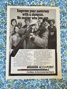 Vintage 1976 Weaver Accu Point Hunting Scope Print Ad - Ad Only - Picture 1 of 7