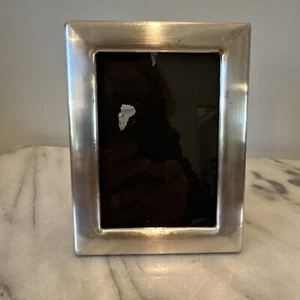 Sterling Silver 925 Marked Brushed Silver Finish Picture Photo Frame 3x5” Space - Picture 1 of 14