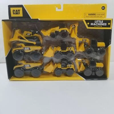 8 Pack CAT Caterpillar Little Machine Toys Bulldozer, Dump Truck, & More - NEW - Image 1 of 4
