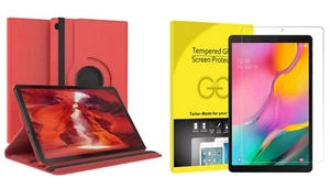 For Samsung Galaxy Tab A T510 360 Rotating Leather Case Cover + Screen Protector - Picture 1 of 9