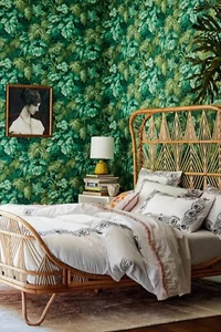 Anthropologie Embroidered Petunia Duvet Cover King - Picture 1 of 5