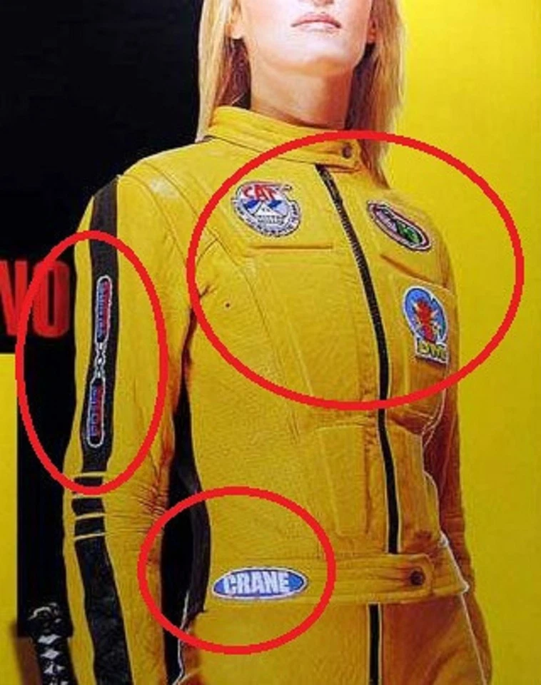 VESTITO ELEGANTE HALLOWEEN PARTY FILM COSTUME KILL BILL SET 5 PATCH PER LA TUA TUTA - Immagine 1 di 1