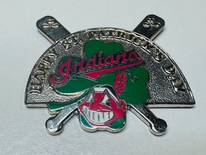 Old Vintage Cleveland Indian Lapel Pin Chief Wahoo Happy St. Patrick's Day Lucky - Picture 1 of 2