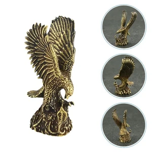 Statua aquila in ottone scultura aquila decorativa statuina ornamento scrivania decorazione aquila - Foto 1 di 12