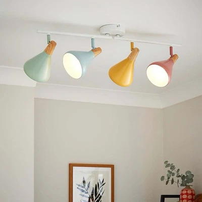 Elements Wolston 4 Light Semi Flush Spotlight Bar Steel - Colourful Brand New - Image 1 of 4