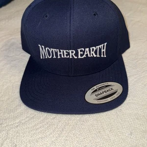 Mother Earth SnapBack Hat Navy Blue Embroidered NEW NATURE - Picture 1 of 4