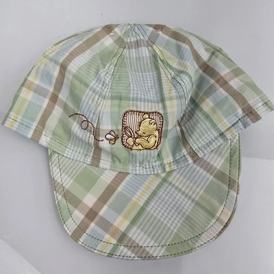 Winnie The Pooh Disney Vintage Y2K Baby Boy Plaid Green Hat 0-3-6-9 m - Image 1 of 3