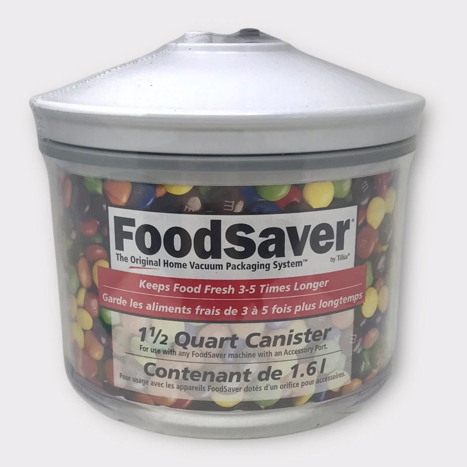 FoodSaver новый 1,5 кварты запечатанный канистра вакуумное уплотнение открытый запас - Изображение 1 из 4