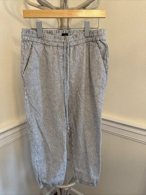 Pantalones J Crew para mujer 6 regulares chinos a rayas forrados cónicos mezcla cordón Foto 1 de 4