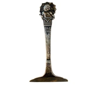 Hans Christian Andersen Fairy Tale  Silver Food Pusher Ole Lukoje Sandman 1949 - Picture 1 of 16