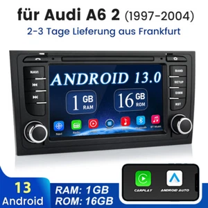 Android 13 Autoradio GPS CarPlay SWC BT5.0 Wifi für Audi A6 S6 RS6 Allroad 1+16G - Bild 1 von 11