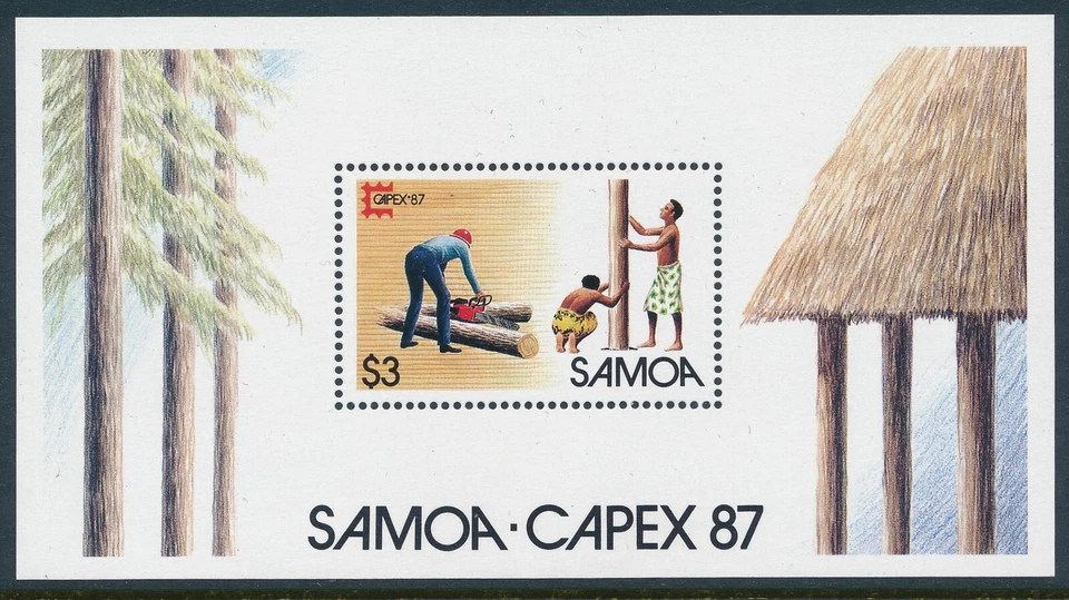 1987 SAMOA CAPEX '87 TORONTO CANADÁ MINI FOLHA EM PERFEITO ESTADO, SEM MARCA DE CHARNEIRA - Imagem 1 de 1