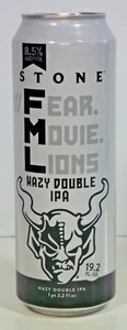 Lata de cerveza Stone FML Fear Movie Lions Hazy Double IPA 19,2 OZ pinta imperial - Imagen 1 de 7