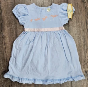Baby Girl Clothes New Disney Store 12 Month 2pc Blue Peter Pan Dress & Bloomers - Picture 1 of 3
