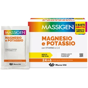 Magnesio E Potassio Massigen 24+6 Bustine - Foto 1 di 2