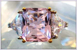 KUNZITE HAND CRAFTED LADIES RING MADE WITH 925 SILVER STUMPED SIZE 7 - Picture 1 of 10