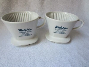 2 raros Melitta filtro rápido filtro de café 102 4 agujeros 4-8 tazas D.R.P. ovalado - Imagen 1 de 8