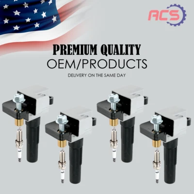 4X Ignition Coil & 4X Spark Plug OEM for 2003-2005 Subaru Impreza WRX 2.0L UF528 - Image 1 of 4