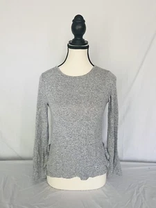 Wonder Nation Girls Sweater Size Large L (10-12) Grey Long Sleeve Split Side Top - Picture 1 of 5
