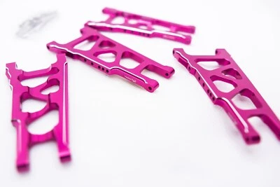 CR (F + R) PINK Aluminum A-Arms For Traxxas Slash 4x4, Rustler, Stampede - Bild 1 von 4