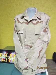 MILITARY ARMY 3 COLOR DCU DESERT SHIRT COMBAT UNIFORM WINTER MED X-LONG DEFECTS - Picture 1 of 8