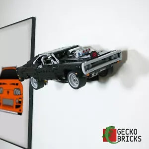 Gecko Bricks Wall Mount for LEGO Technic Dom's Dodge Charger 42111 - Picture 1 of 5