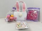 NEW Ashland Bunny Easter Egg Basket with Rabbit Ears Eggs Grass & Cookie Cutter