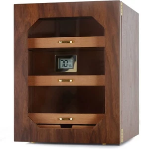 Luenmook Upgrade-Schrank, Holzregale mit 3+1 Schubladen, mit digitalem Hygrometer - Bild 1 von 6