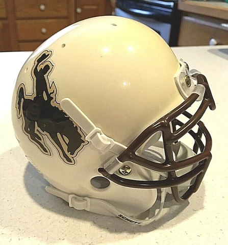 UNIVERSITY OF WYOMING COWBOYS LOGO MINI HELMET - SCHUTT SPORTS - AIR - FREE S&H Cover