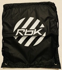 Reebok Socver Drawstring Bag For All Sports Black with White Logo - Picture 1 of 3