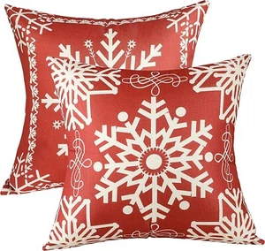 Pillow Covers - Throw Pillow Covers 18" x18" Set of 2 Decor Winter Holiday Theme - Picture 1 of 7