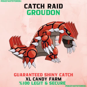 Groudon Raid Catch Pokemon Go✨Chance 100 iv✨ XL Candy Farm✨Guaranteed Catch✨ - Picture 1 of 1