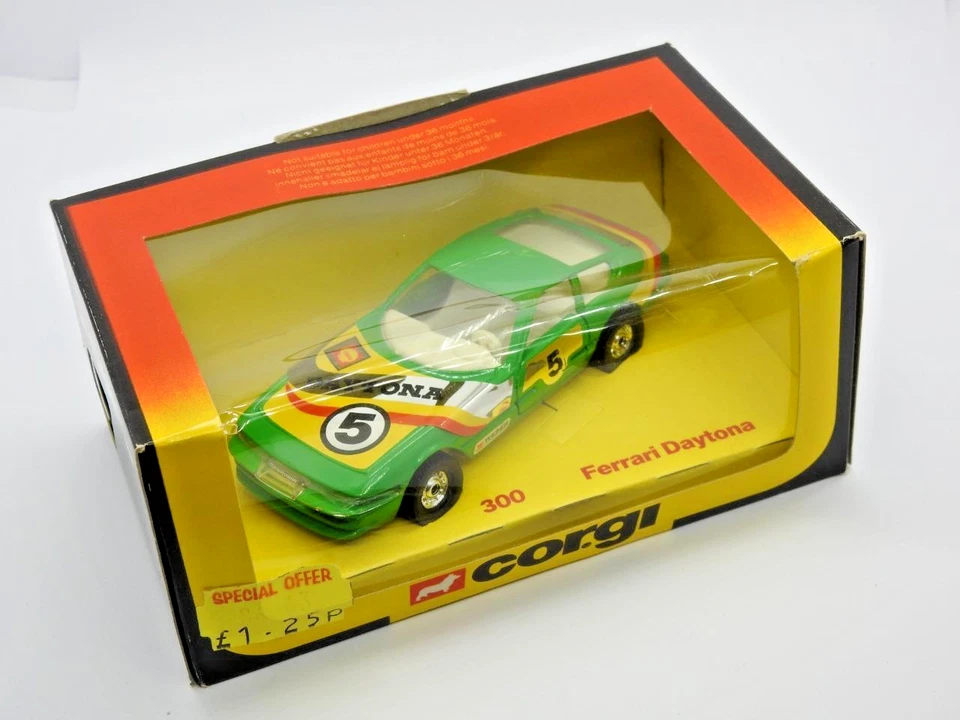Corgi No.300 Mint IN Scatola 1979-82 Pressofuso Ferrari Daytona Gara Auto Late - Immagine 1 di 4