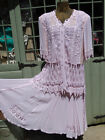 Ann Balon Pale Pink Crochet Lace Mother Of The Bride 2 Piece Skirt Jacket Xl